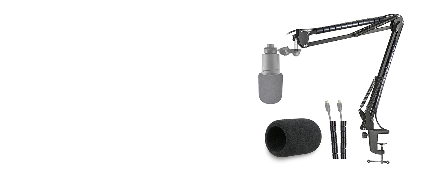 Audiotechnica AT2020 Foam Mic Windscreen - 2 Pack Large Size Microphone Cover Pop Filter