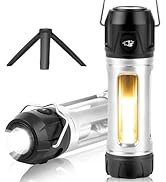 Gemmac Magnetic Rechargeable Flashlight with Stand and Hook, Dimmable Camping Light with 3 Color,...