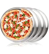 TOPZEA 4 Pack Stainless Steel Pizza Pan, 13-1/2 Inch Pizza Tray Oven Pizza Crisper Pan, Round Piz...