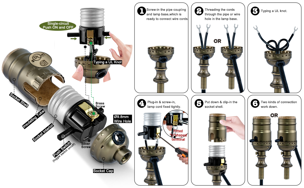 installation of push switch socket