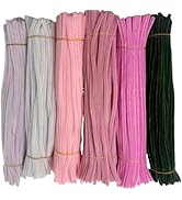 450 Pcs Pipe Cleaners Craft Kit for Flower Making,5 Colors,Complete DIY Flower Craft Set with Che...