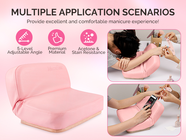 Reposabrazos plegable MelodySusie para manicura