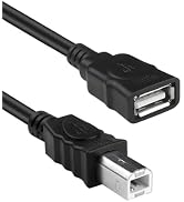ROÉKO USB Printer Cable,USB 2.0 Adapter (1.8M) Type A Female to USB B Cables Extender Connector C...