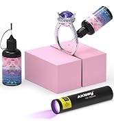 Akisey Ring Sizers for Loose Rings, Ring Size Adjuster Kit for Women, Rings Guards Kit with UV Li...