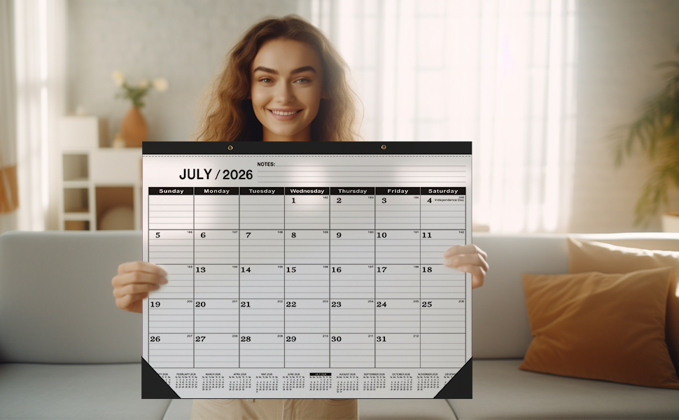 large desk calendar 2026-2027