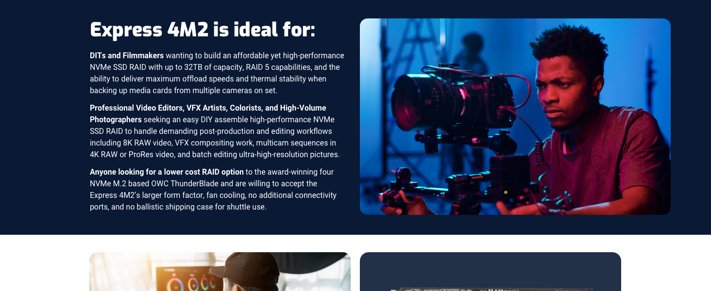 External Storage Enterprise NAS SAS SSD thunderbolt USB-C RAID SoftRAID NVME 4 DRIVE