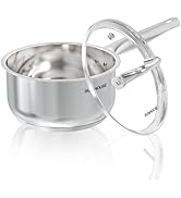 SUNHOUSE 1.5 Quart Sauce Pan With Lid, Advanced Impact Bonding Technology, Stay-Cool Handle, Dish...