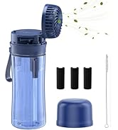 HandFan 20oz Water Bottle Fan with Straw&amp;Filter for Stroller, Sports, Outdoors, Student, Baby, Yo...