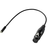 pegcabac XLR to 1/8 Cable, 3-pin XLR Female to 1/8 inch 3.5mm Female Stereo Mono Audio Adapter Co...