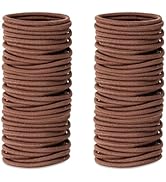 Aegero 100 Pieces Elastics Hair Ties for Thick Hair,No Damage Ponytail Holders Hair Elastic Band ...