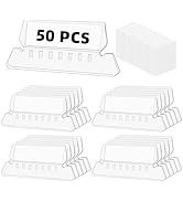 File Folder Tabs, SUNEE 50 Sets Hanging File Folder Labels Tabs and Inserts for Hanging Files Fol...