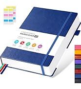 FOCUS DAY Thick Notebook Journal, Leather A5 Notebooks College Ruled 320 Pages Lined Paper Notebo...