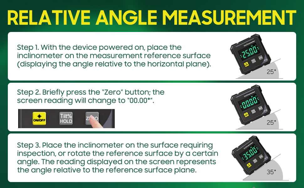RunBuxd Digital Angle Finder with Electronic Laser, Digital Angle Finder Protractor Inclinometer