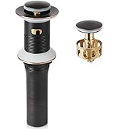 Oil Rubbed Bronze Pop Up Drain, Bathroom Vessel Lavatory Vanity Faucet Sink Detachable Basket Dra...