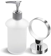 Bathroom Lavatory Soap Lotion Dispenser Pump Wall Mount with SUS304 Stainless Steel Holder