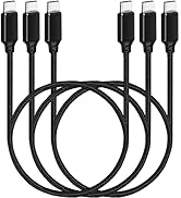 SUMPK USB C to USB C Cable 2ft 3Pack, 240W USB C Cable Short PD USB 2.0 Fast Charging Cord Compat...