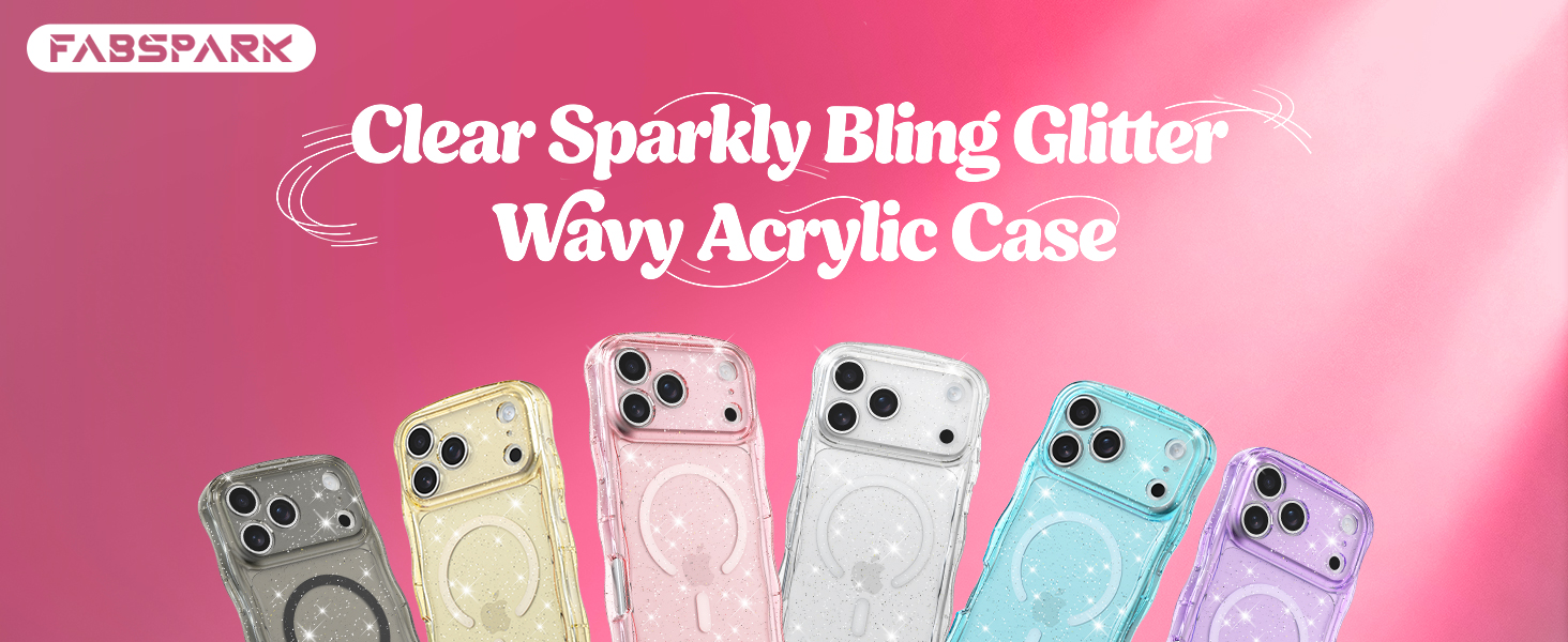 crystal Clear case transparent case magnetic case glitter case Glossy case cute case aesthetic case