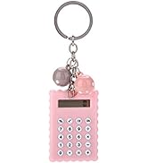 Mini Calculator, Portable Cute Cookies Style Pocket Key Chain Calculator, Candy Color Digits Elec...