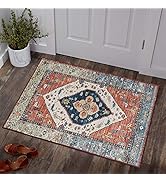 Lahome Collection Traditional Area Rug - 2’ X 3’Non-Slip Distressed Vintage Persian Oriental Area...