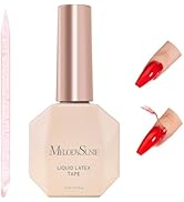 MelodySusie Liquid Latex for Nails, 15ml Peel off Fast Dry Cuticle Guard for Nail Polish with Pla...