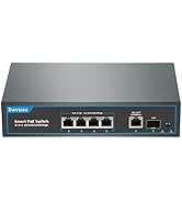 Davuaz 4 Port Gigabit PoE Switch with 1 Gigabit Uplink and 1SFP Port , IEEE802.3af/at Compliant, ...