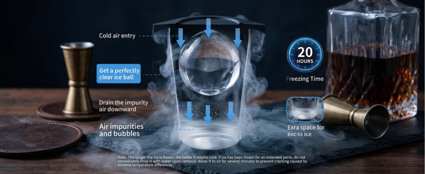 Clear Ice Cube Maker for Whiskey &amp;amp; Cocktails