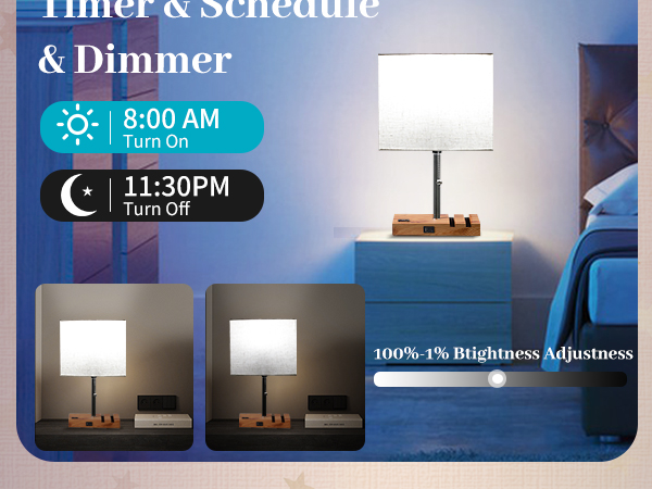 Nightstand Lamp for Bedroom
