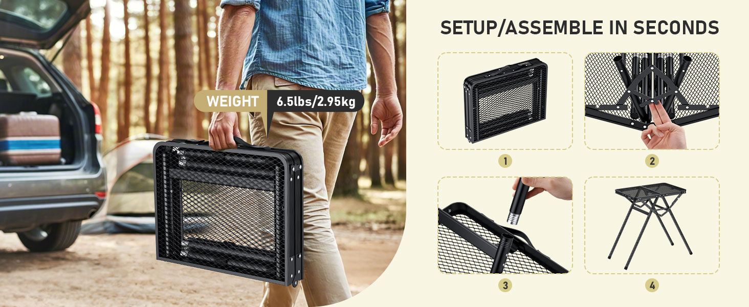 portable grill table