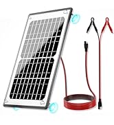 POWOXI Solar Panel, 12V 10W Magnetic Solar Battery Charger Maintainer, Built-in Intelligent Charg...
