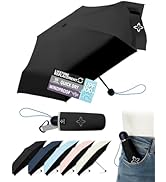 LILAC Mini Travel Umbrella for Rain - 43" Large Coverage Small Umbrella, Reinforced Strong Frame,...