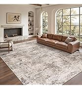 Cochyean 8x10 Area Rugs - Washable Rug for Living Room, Ultra-Thin Abstract Rug, Indoor Non-Slip ...
