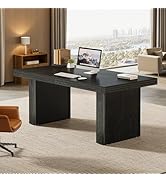 Tribesigns 63" Executive Desk, Large Office Computer Desk with Heavy-Duty Legs and Thickened Desk...