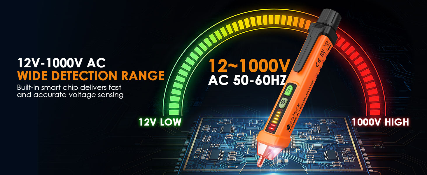AC 12-1000V Non Contact Voltage Tester With High-performance Chips