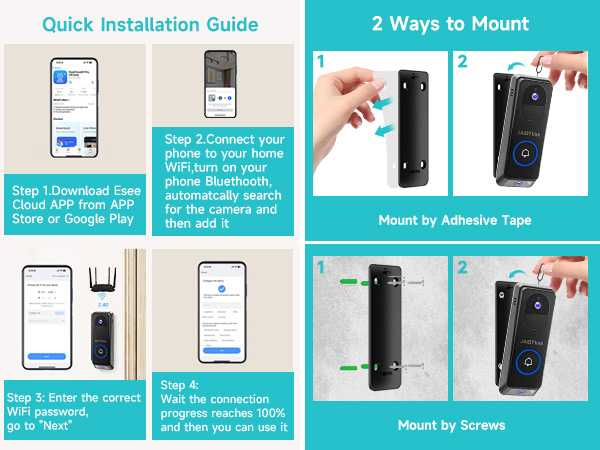 timbre con camara para puerta inalambrico