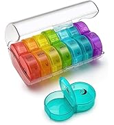 Weekly Pill Organizer 2 Times a Day, Large 7 Day Pill Case, Daily Vitamin Case Medicine Box, AM/P...