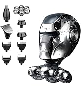 Electric Shaver for Bald Men, 6 in 1 Floating Head Razor with Nose Hair, Sideburns Trimmer, Face ...