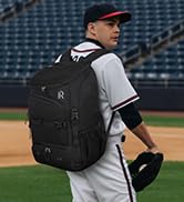 RAINSMORE Baseball Bag Large Capacity Backpack for Softball, Baseball,Tball Equipment Adult &amp; You...