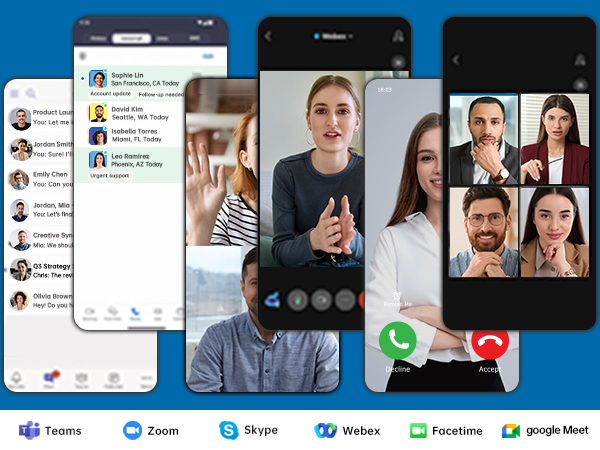 wireless headset with mic for work noise cancelling bluetooth headset headphones