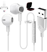 USB Headphones with Microphone for PC 7.5 Ft Cable, USB A Headset for Computer, Wired USB Earbuds...