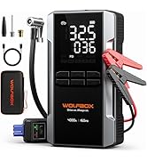 WOLFBOX 4000A Jump Starter with 160PSI Air Compressor, 12V Car Battery Booster, 65W Fast Charge, ...