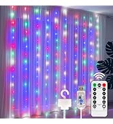 DomeStar 300 LED Fairy Lights, Waterproof Curtain Lights Battery Operated with 8 Modes Remote for...