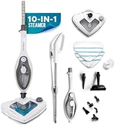 Steam and Go 10-in-1 Steam Mop - Floor Steamer with Detergent Chamber and Detachable Handle for T...