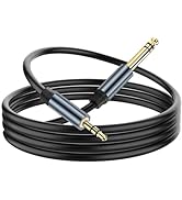 JSADZKJ 1/8 to 1/4 Stereo Audio Cable, 3.5mm 1/8" TRS Male to 6.35mm 1/4" TRS Male Audio Aux Cord...