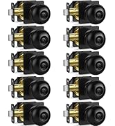 Plustool 10 Pack Privacy Door Knobs Interior, Matte Black Keyless Door Locks for Bedrooms Bathroo...
