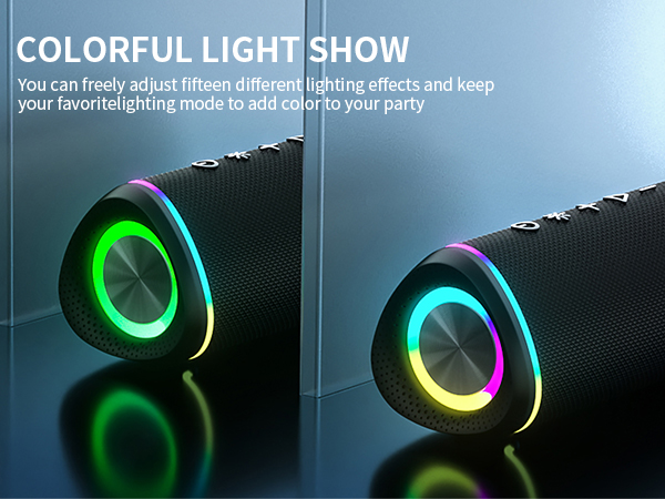 Bluetooth Speaker with HD Sound, Portable Wireless, IPX5 Waterproof, BT5.3, for Home/Party/Outdoor