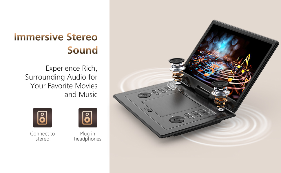 portable dvd players with large screen