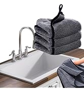 Shiny Wipes Cleaning Cloths,3pcs Shiny Bath Drying Towels,Shower Doors Drying Towels,16*16in Stre...