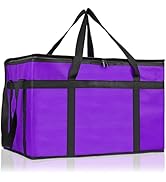 PEASUG Insulated Bags for Food Delivery, XXXL Pizza Delivery Bags, Large Capacity Cooler Bag Keep...