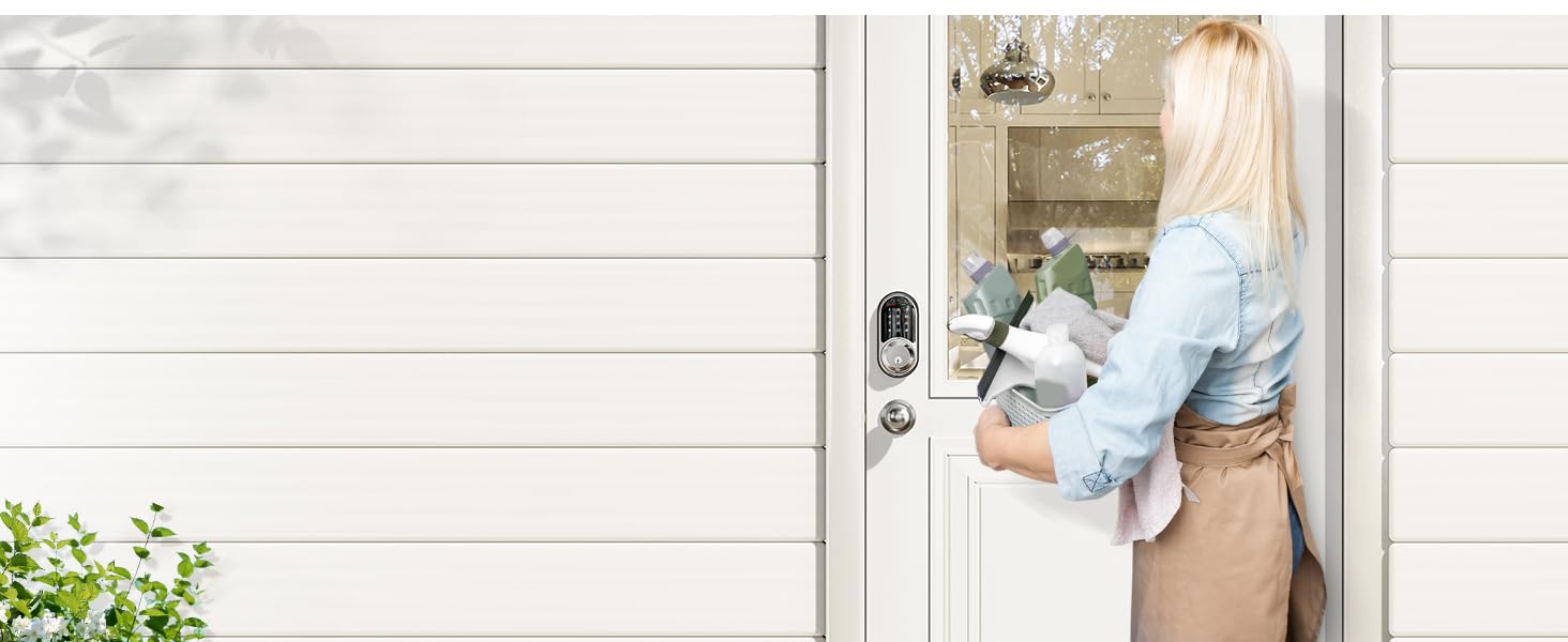 keyless entry door lock deadbolt with handle set