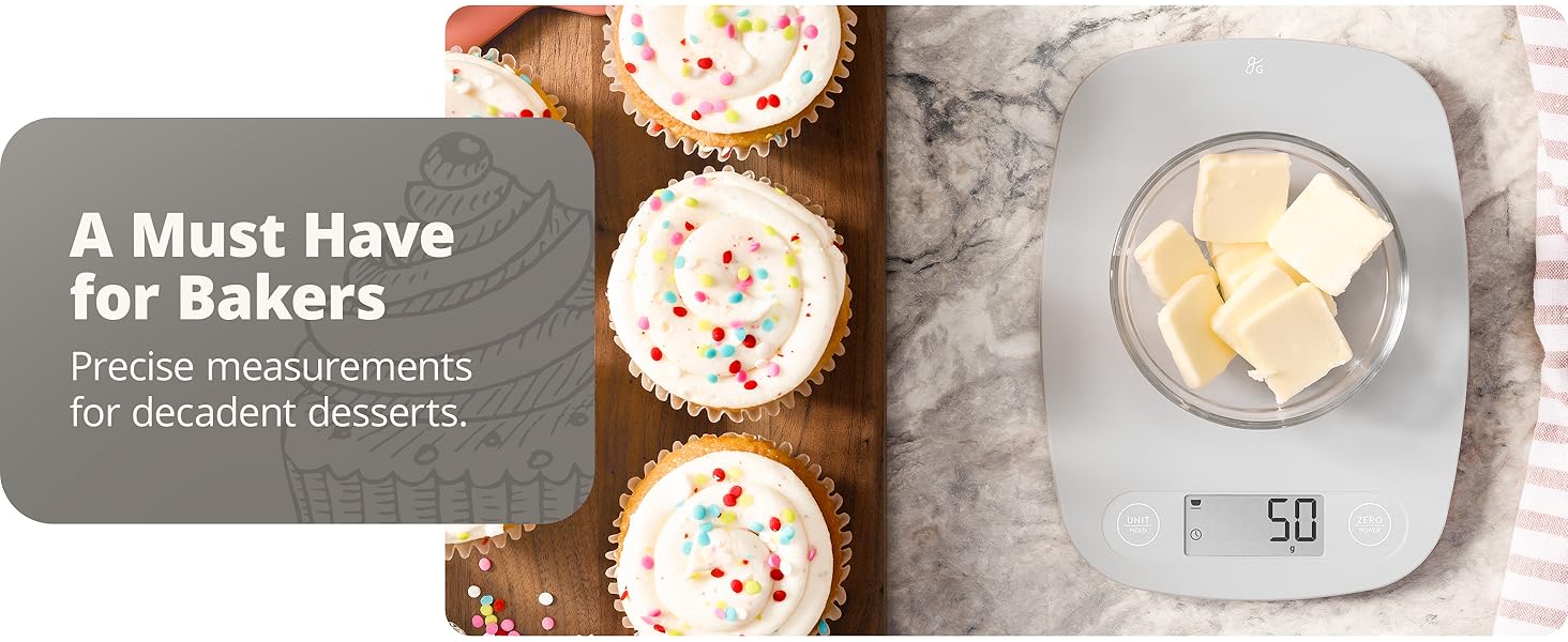 Baking scale digital grams and ounces greater goods kitchen necessity, Weighing butter in bowl